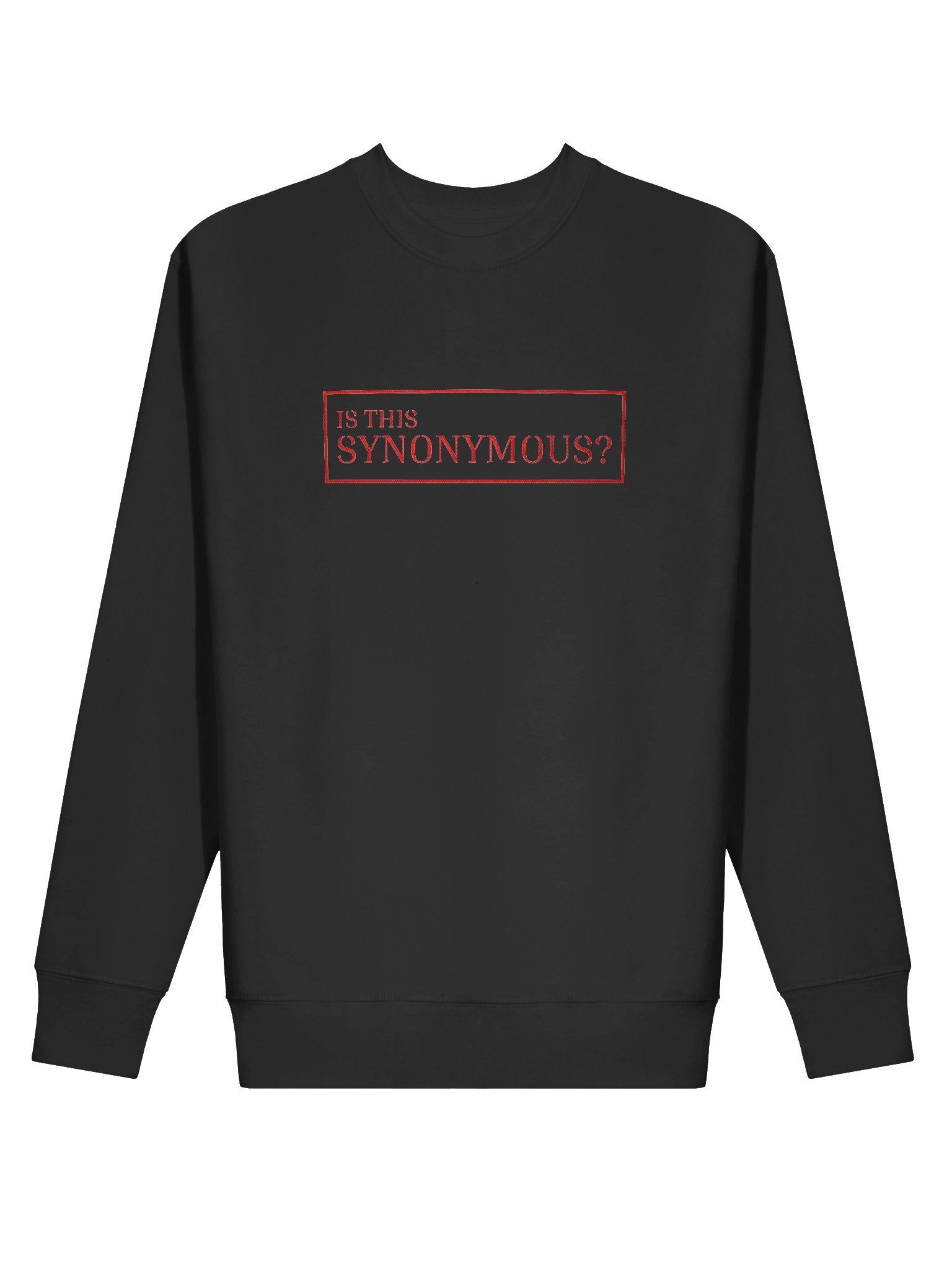 IS THIS SYNONYMOUS? Embroidered Crewneck Sweatshirt product image (2)