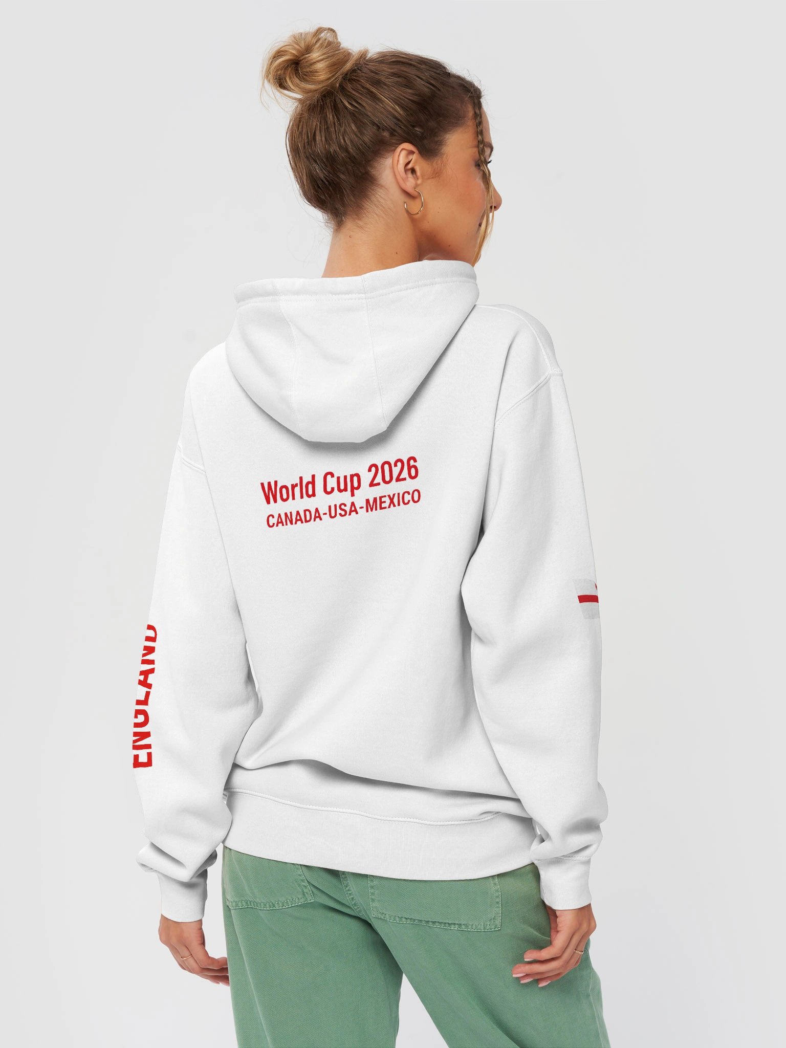 England 2026 World Cup Flag Hoodie - World Cup 2026 Edition - Premium Unisex T-Shirt product image (4)