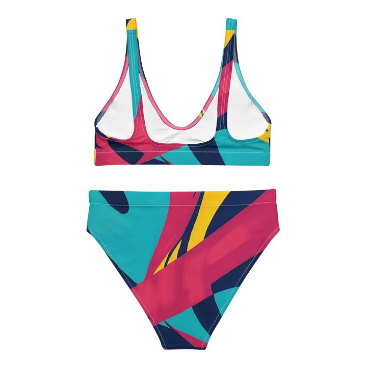 Abstract Lithographic Pattern Design High Waisted Bikini - V10 product image (1)