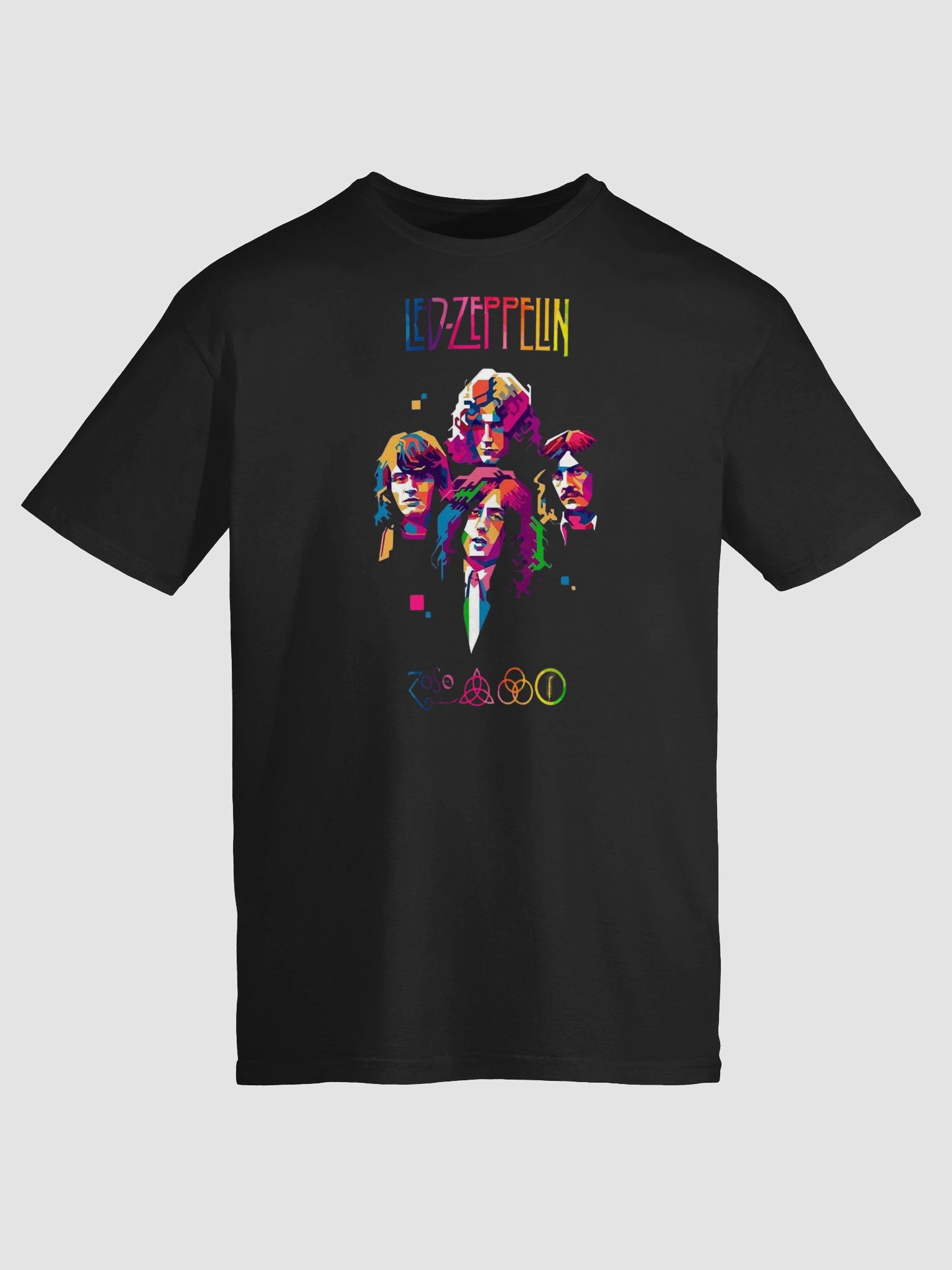 Led Zeppelin T-Shirt WPAP Pop Art Four Members Portrait | Jimmy Page Robert Plant Classic Rock Graphic Tee | 70s Hard Rock Collector Shirt product image (7)