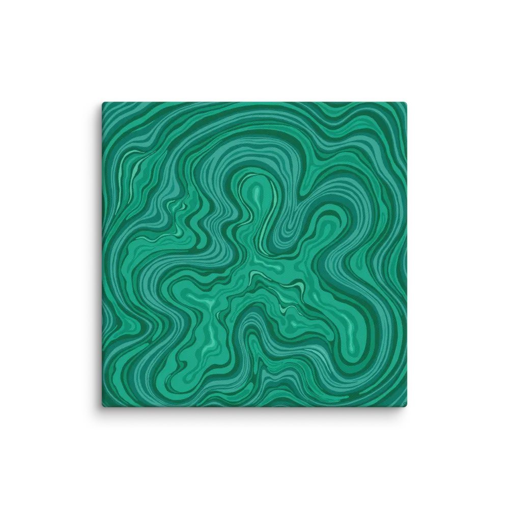 Verdant Swirls Canvas Art - Stone No. 7 product image (1)