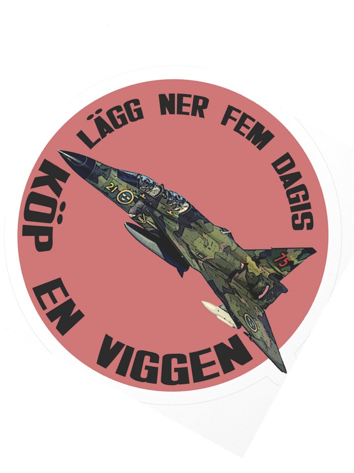 Lägg ner fem dagis - köp en Viggen (Sticker) product image (3)