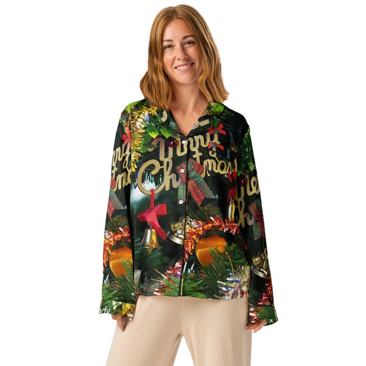 'Christmas Time (Far and Near)' Silky Pyjama Top product image (1)