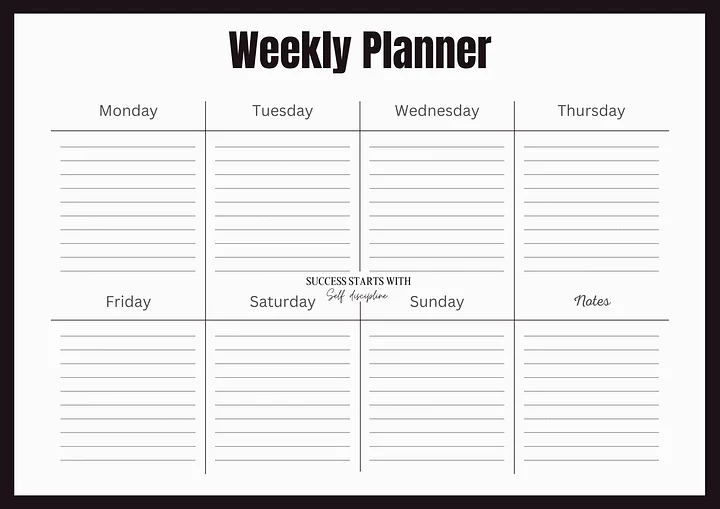 Weekly Planner 🗓️ (Digital + Print) product image (1)