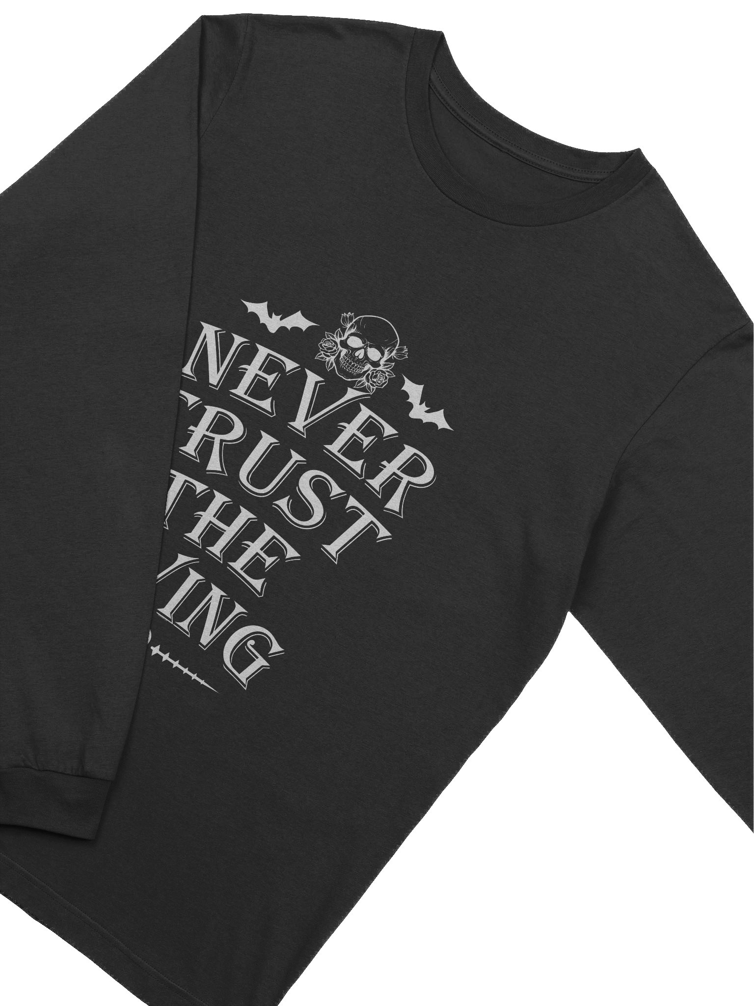 [UM Designs] Never Trust the Living [white] - Unisex Long Sleeve Tee product image (3)