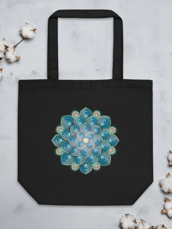 Summer Rain Mandala Eco-Friendly Organic Tote Bag product image (2)
