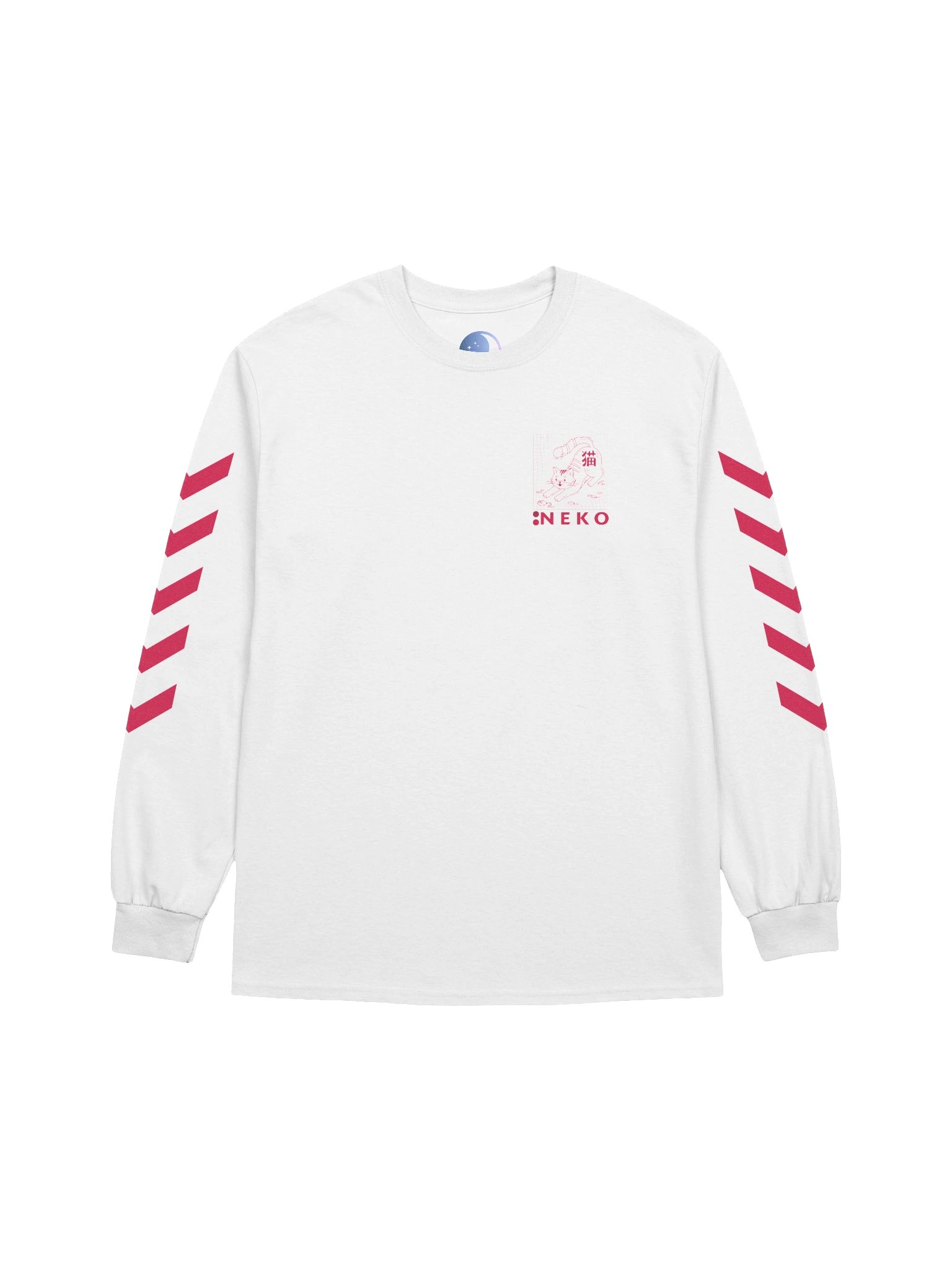 Neko Red and White Long Sleeve product image (1)