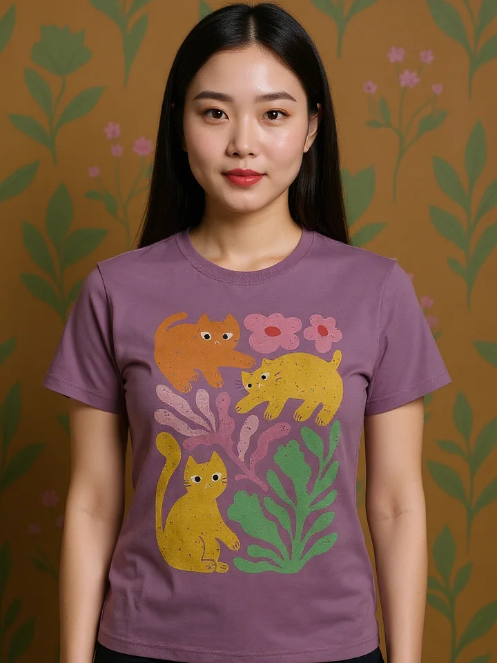 Whimsical Feline Trio T-Shirt product image (1)
