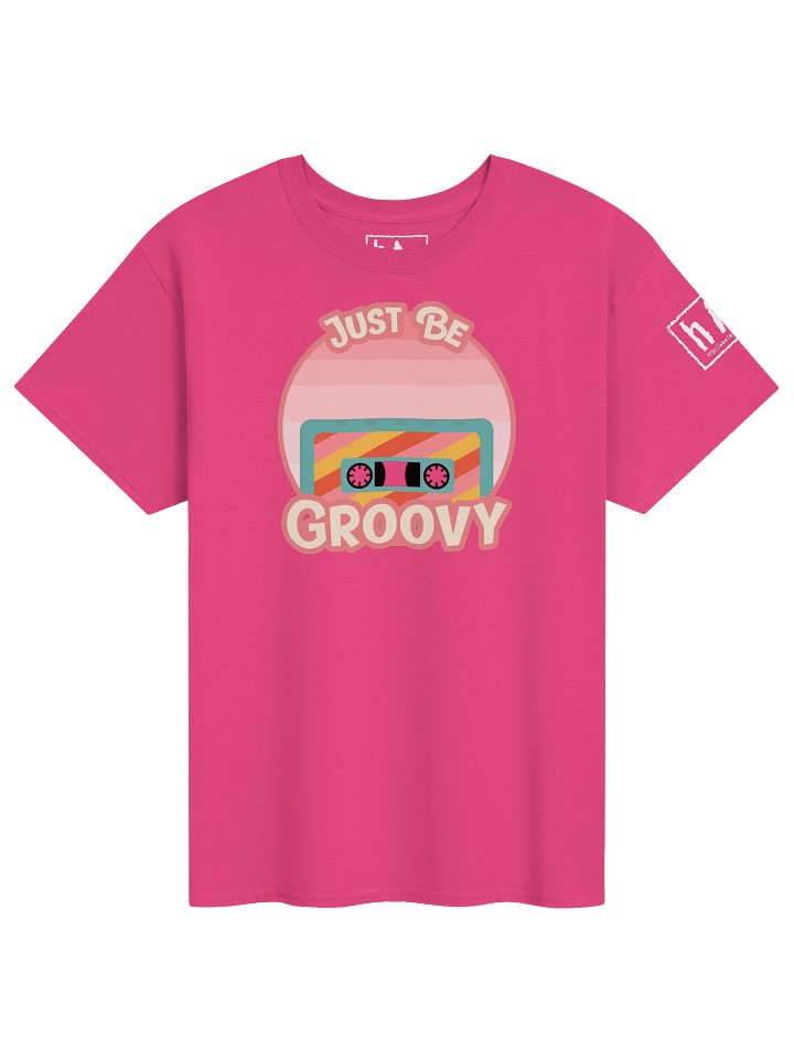 Just Be Groovy – Retro Cassette Graphic Tee product image (1)