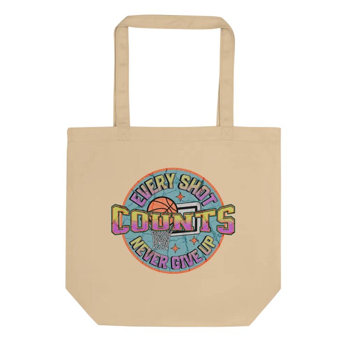 Every Shot Counts Basketball Vintage Motivation Tote Bag product image (1)