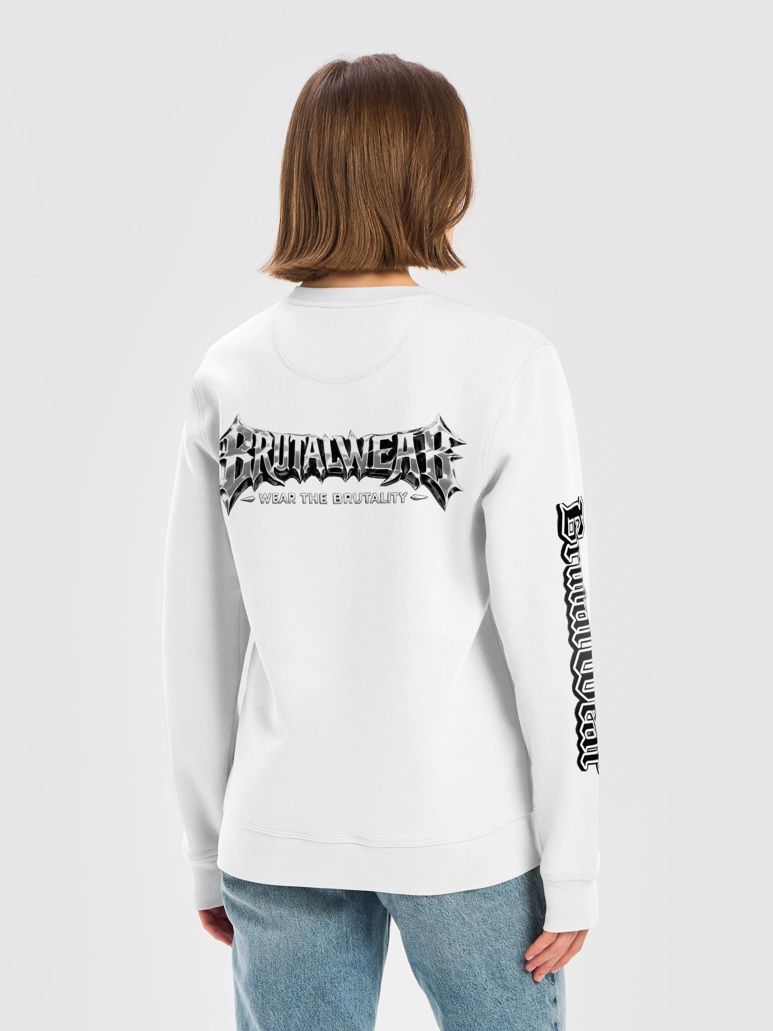 BWEAR BRE UNISEX BLK BW GOTHIC FONT SWEATER product image (10)