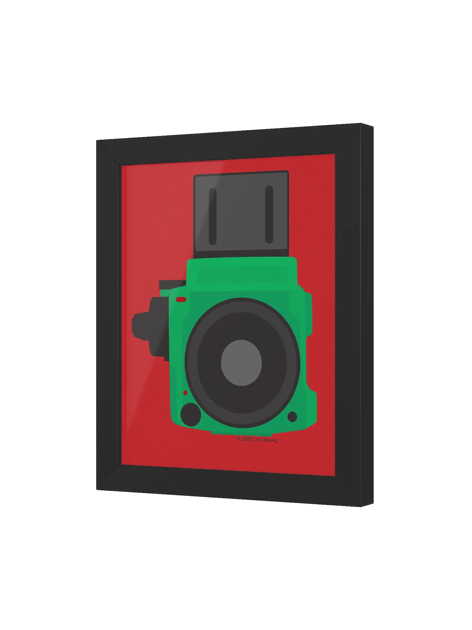M 645 Green on Red - Framed Poster product image (3)