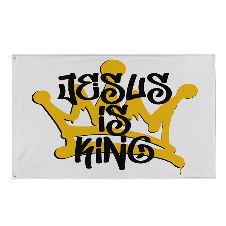 JESUS IS KING Flag product image (1)