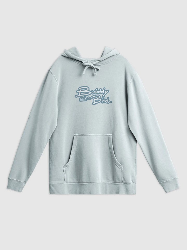 Bubbly and a B*tch (lined design, #709AAF) printed pigment hoodie product image (19)