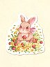 Bunny Strawberry - Sticker 3x3
