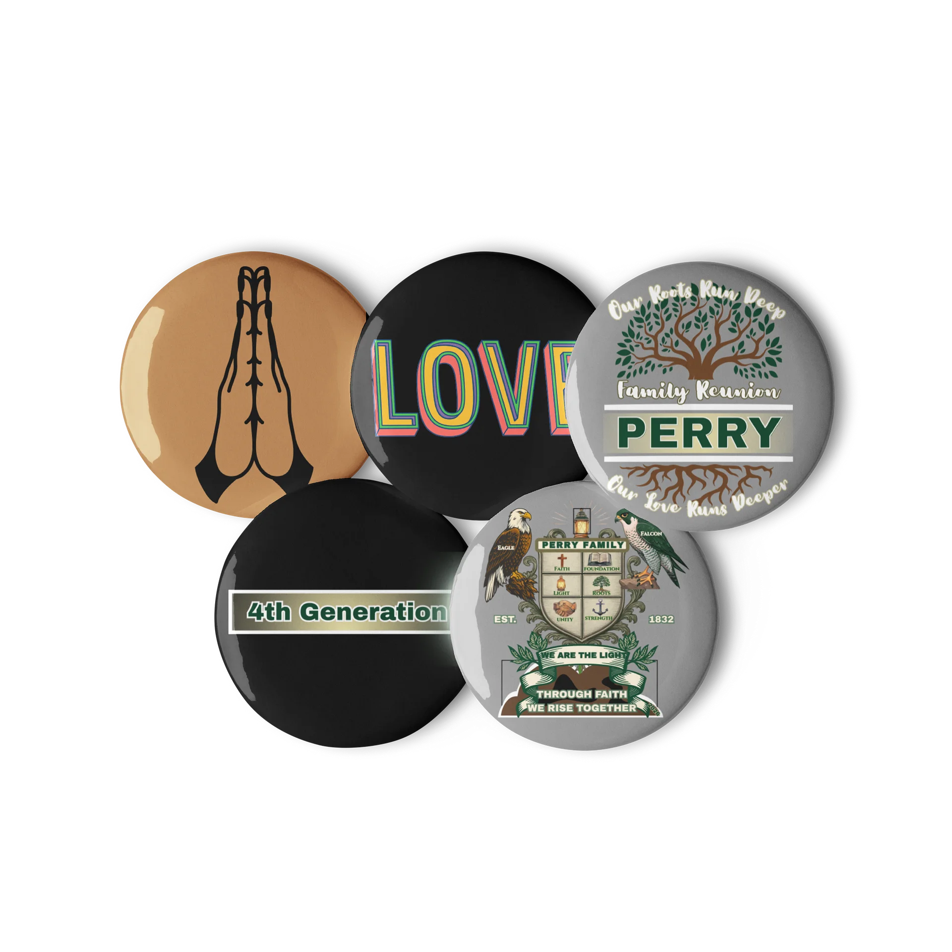 Pin Buttons for 4th Generation Perry Family Reunion 2026 | Legacy Edition product image (2)