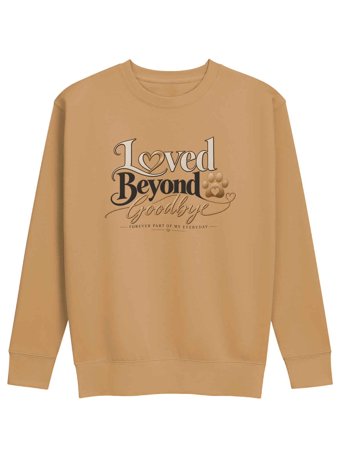 Loved Beyond Goodbye Pet Memorial Sweatshirt — official product mockup