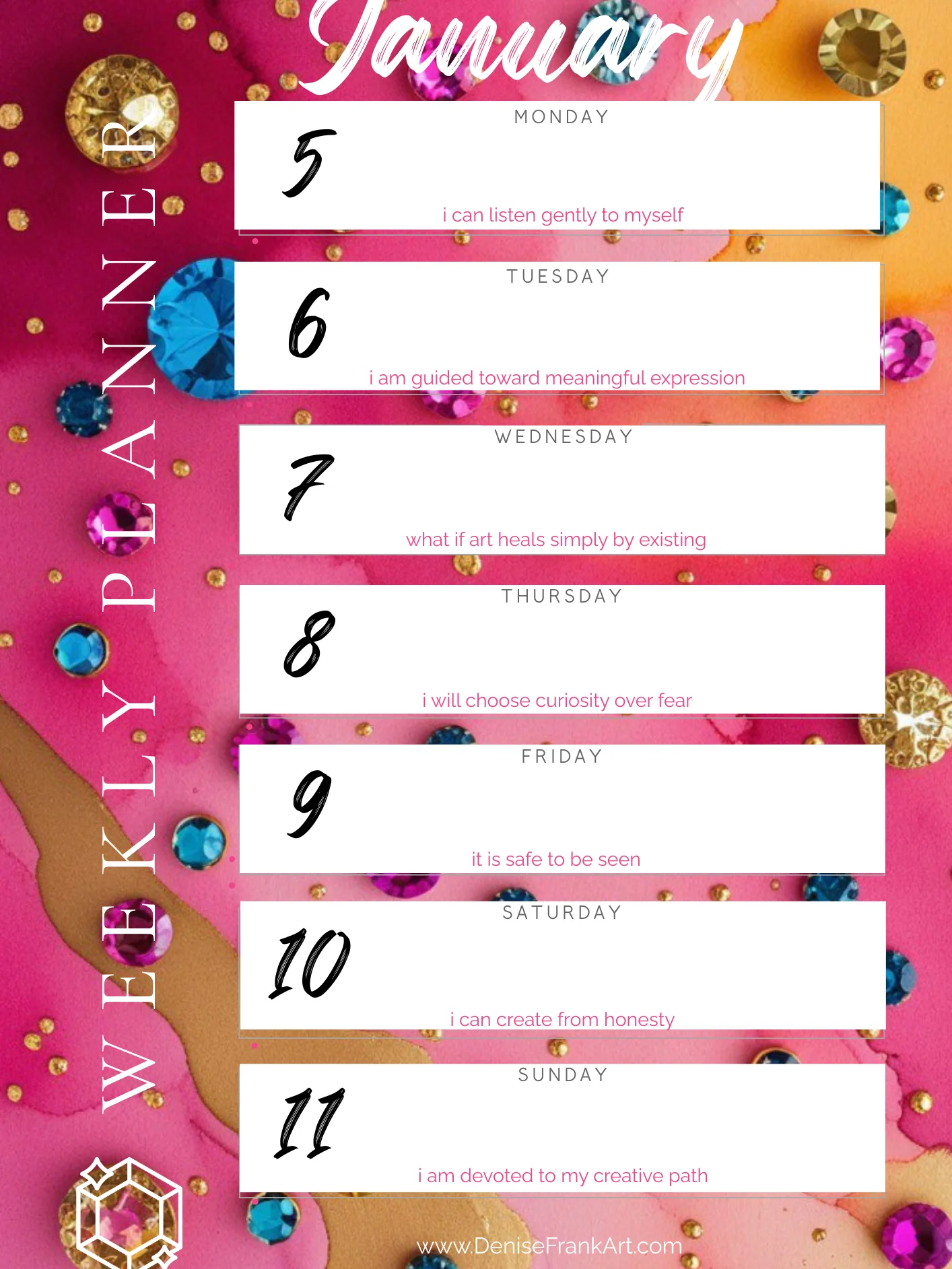 A4 Printable Weekly Artist Identity Planner 2026 product image (4)