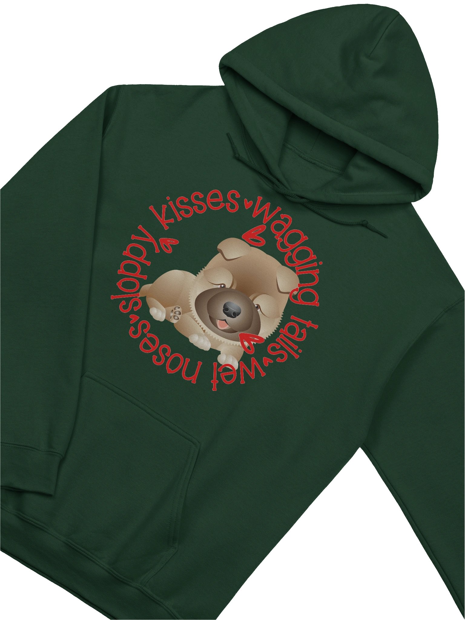 Sloppy Kisses Chow Dog Hoodie product image (24)