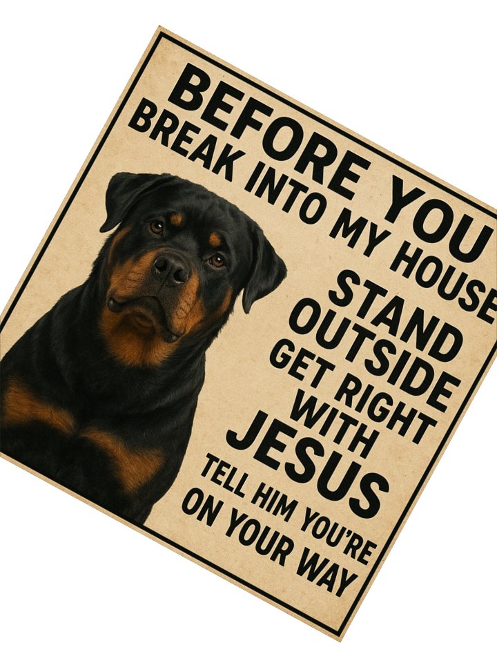 Rottweiler Get Right with Jesus - Sticker product image (4)