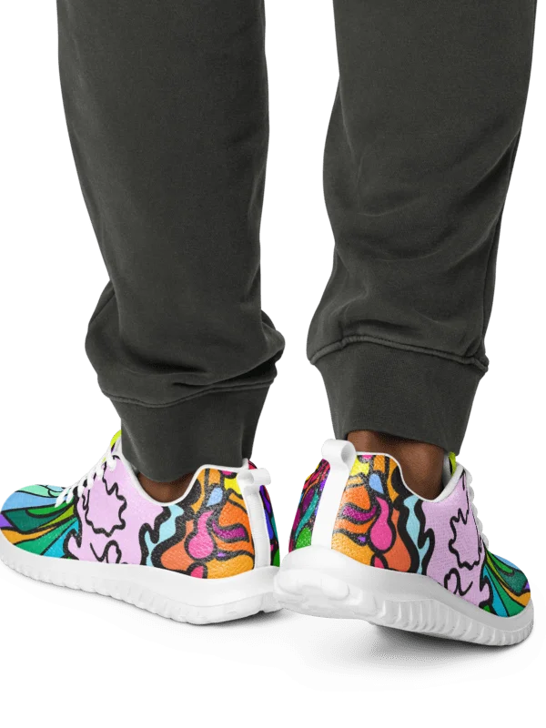 Vibrant Fusion Men's Sneakers - Wave at Sunset product image (9)