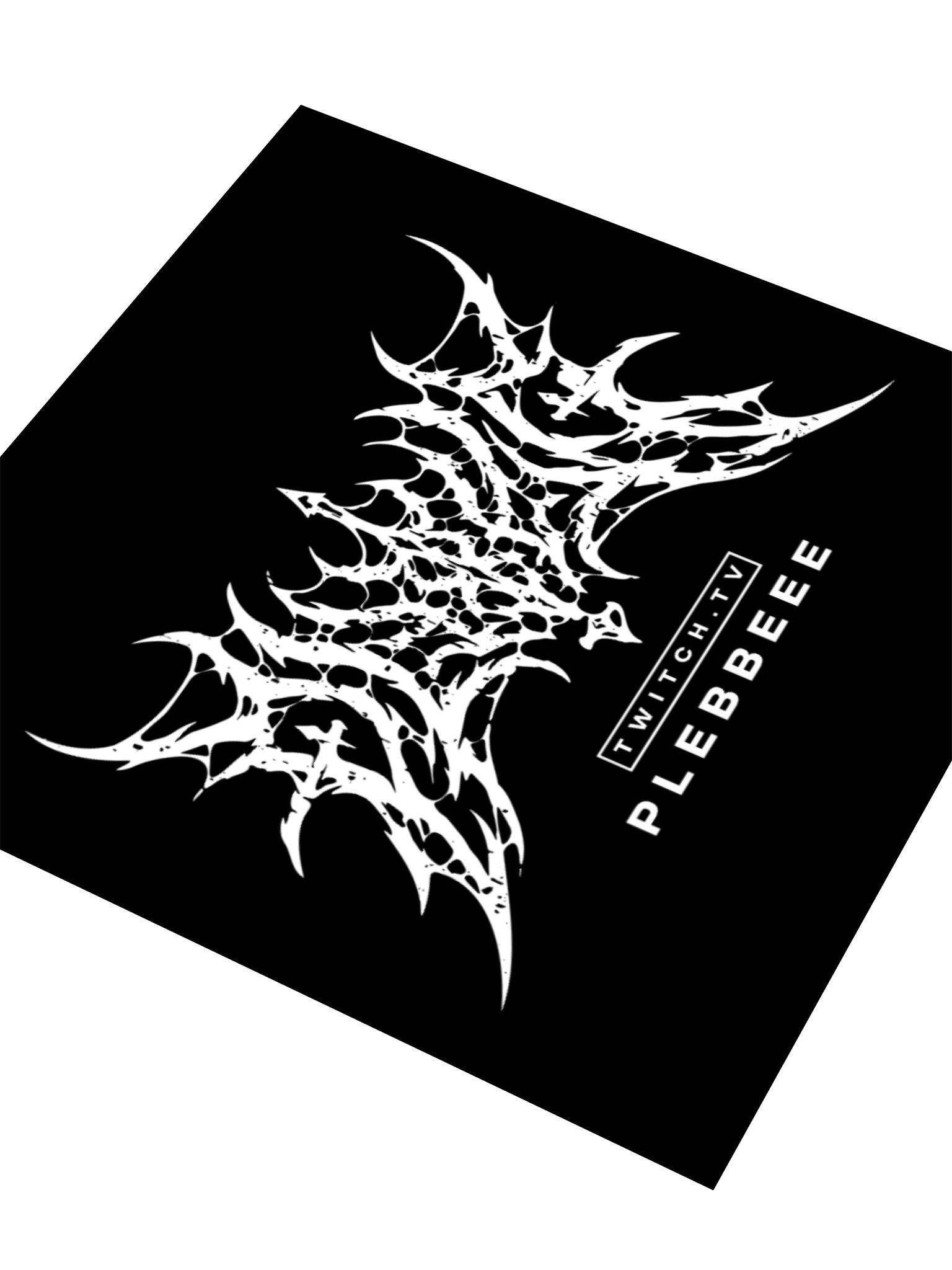 PLEBBEEE Metal Sticker | Black/White product image (3)
