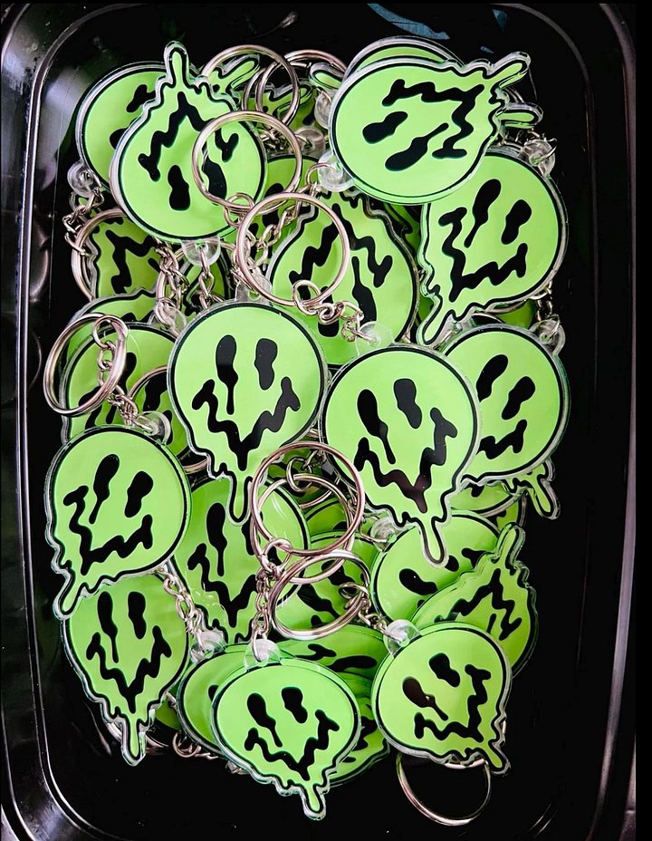 Melted Smiley Keychain product image (1)