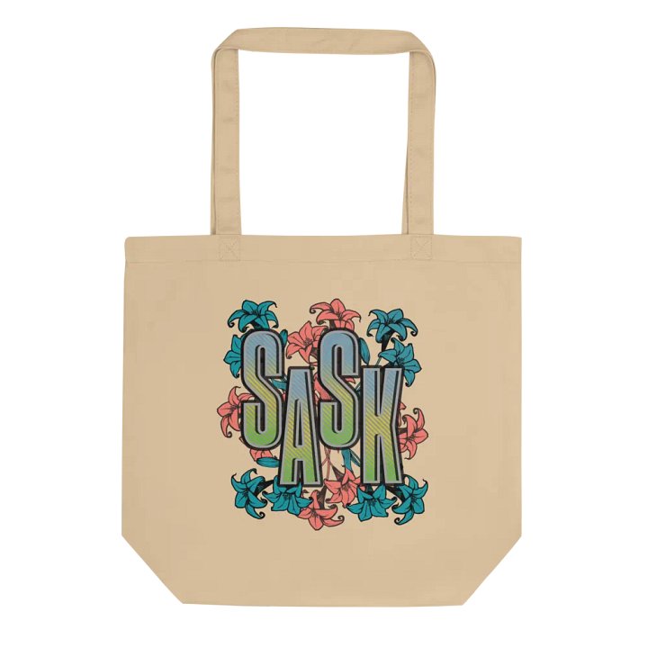 Sask Saskatoon Saskatchewan Floral Dreams Eco Tote product image (1)