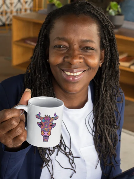 Floral Cow Face - Mug product image (2)