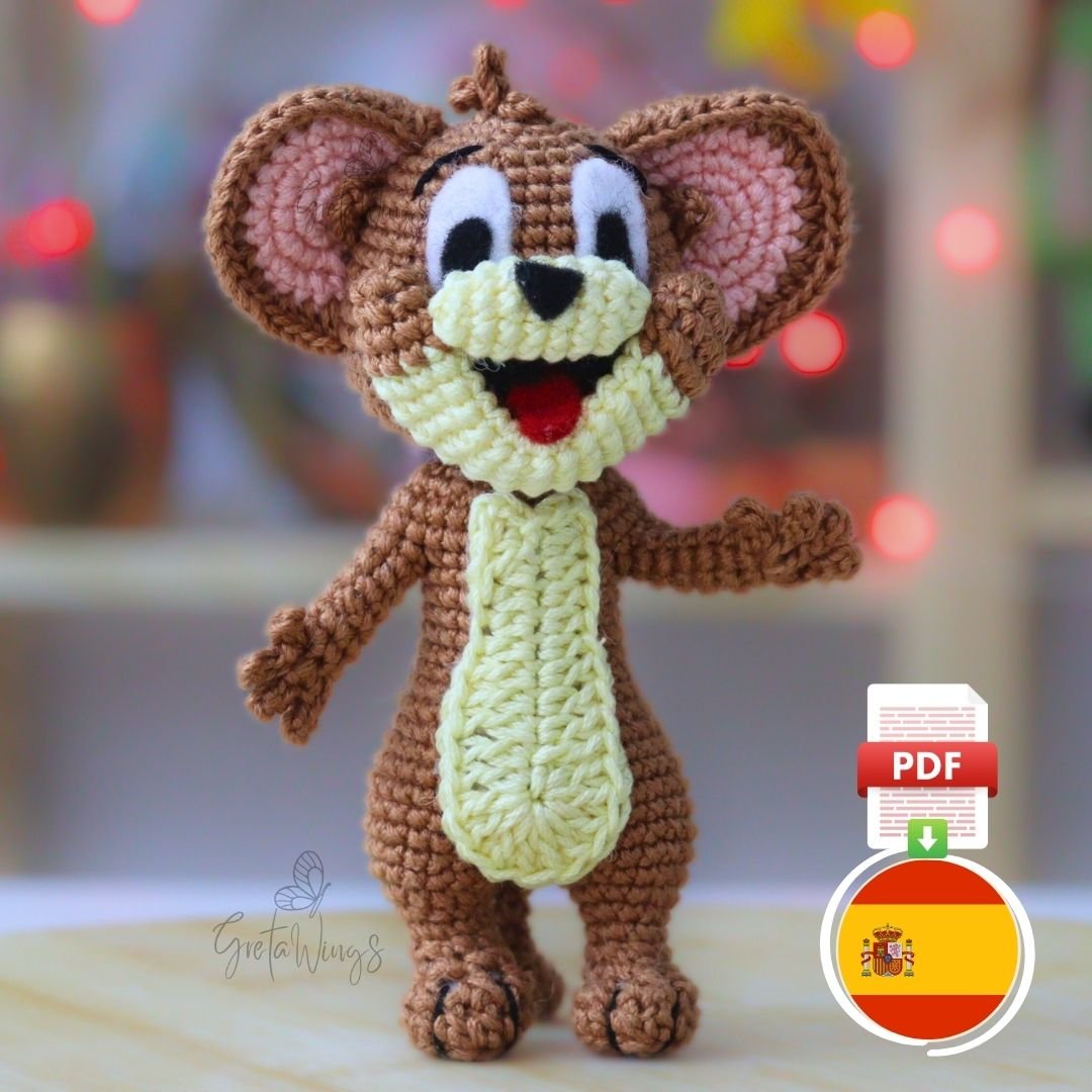 Jerry Amigurumi Ratón de ganchillo- Colección Clásica GretaWings product image (1)