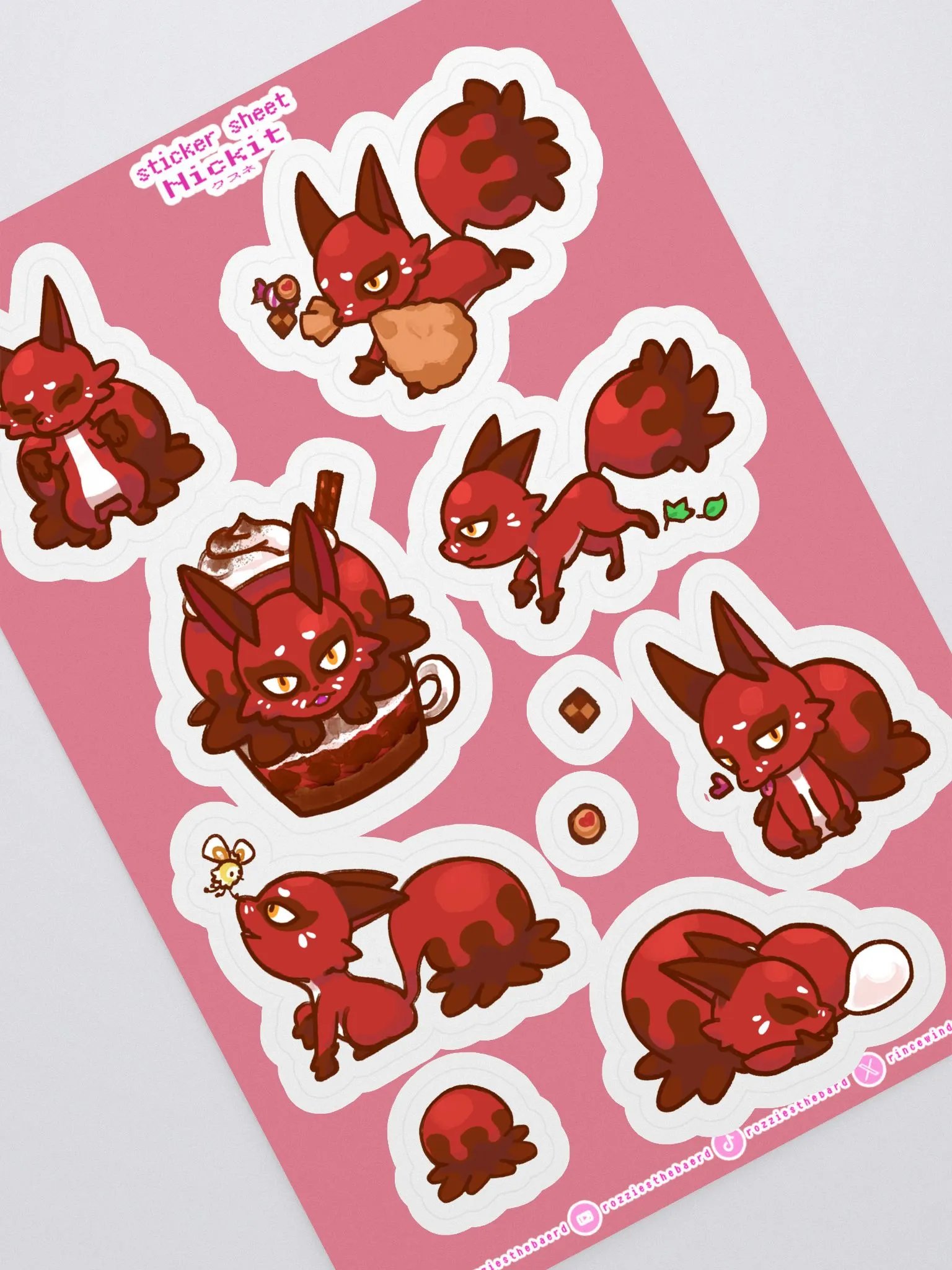 Pokemon Nickit クスネ Sticker Sheet product image (1)