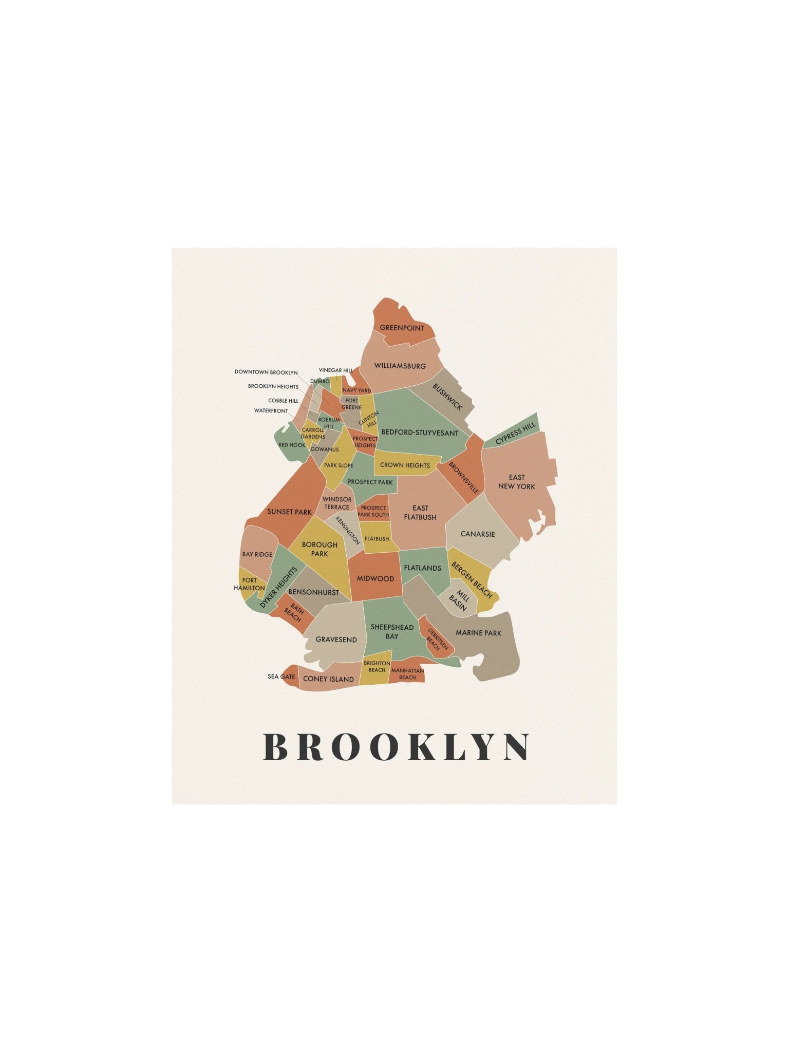 Brooklyn Neighborhood Map (Earth) product image (1)