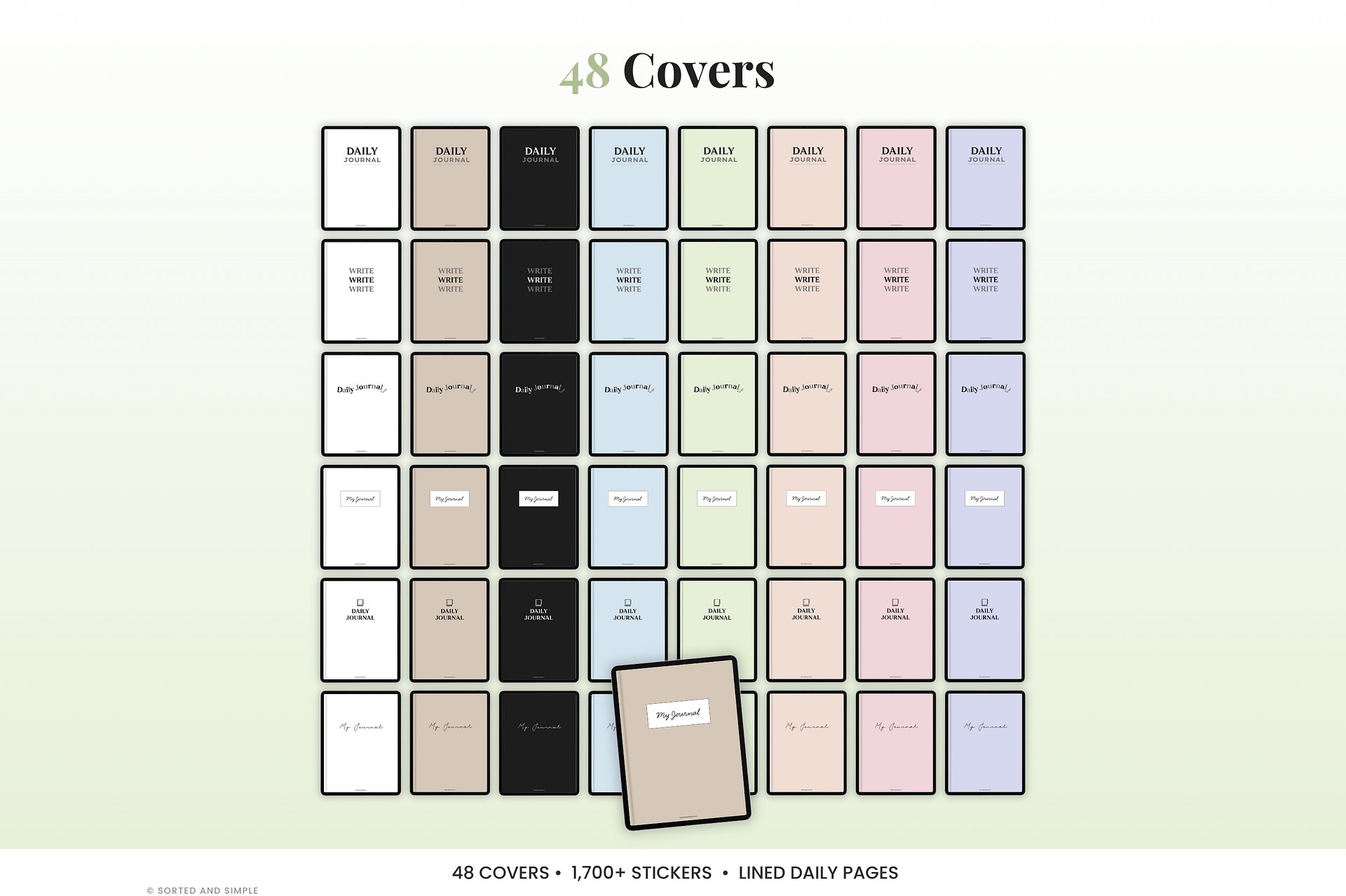 Digital Lined Journal - Green product image (3)