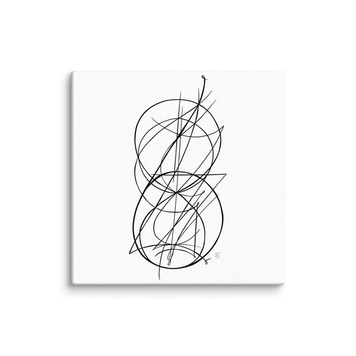 Intricacy in Monochrome Canvas - Abstract Image No. 8 product image (1)