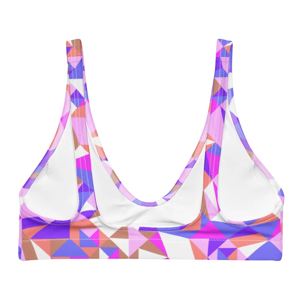 Colorful Vector Patterns Design Padded Bikini Top - v5 product image (1)