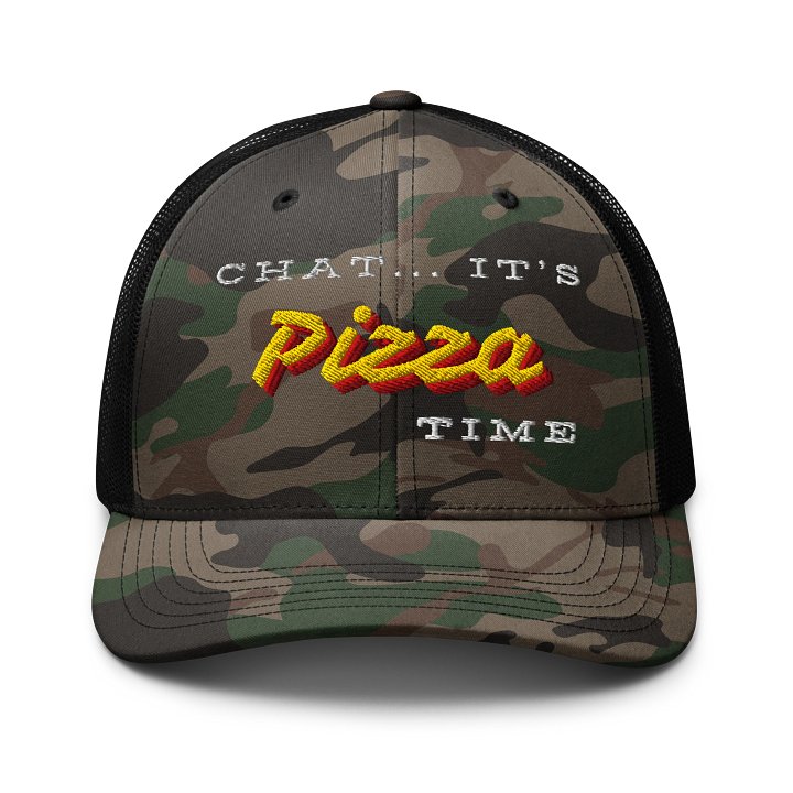 Pizza Time Camouflage Trucker Hat product image (1)