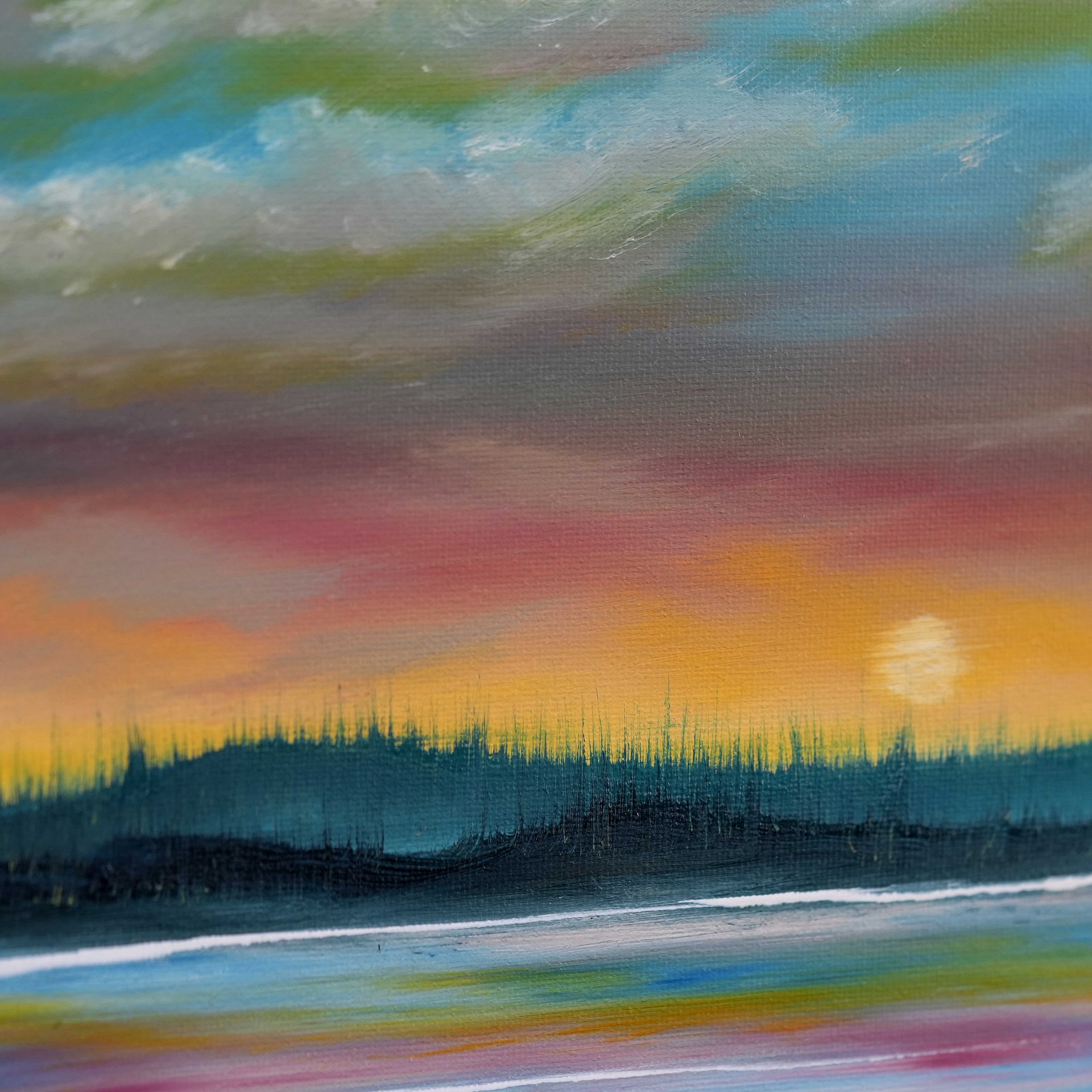 The Pastel Sky (Original) 12x12 Canvas product image (5)