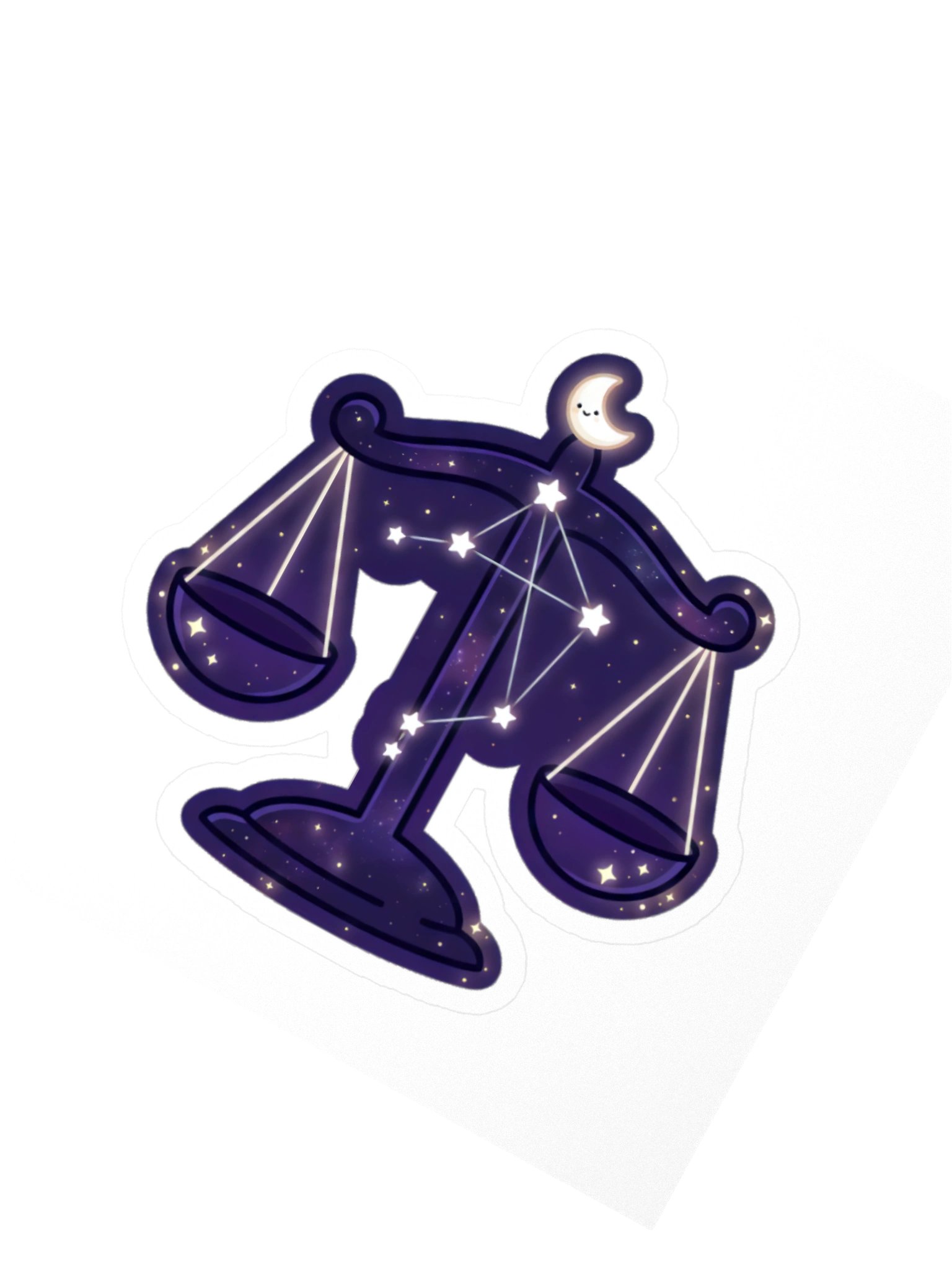 Libra Zodiac Scale Sticker – Cute Cosmic Astrology Scales Vinyl Decal (Libra Gang Collection) product image (7)