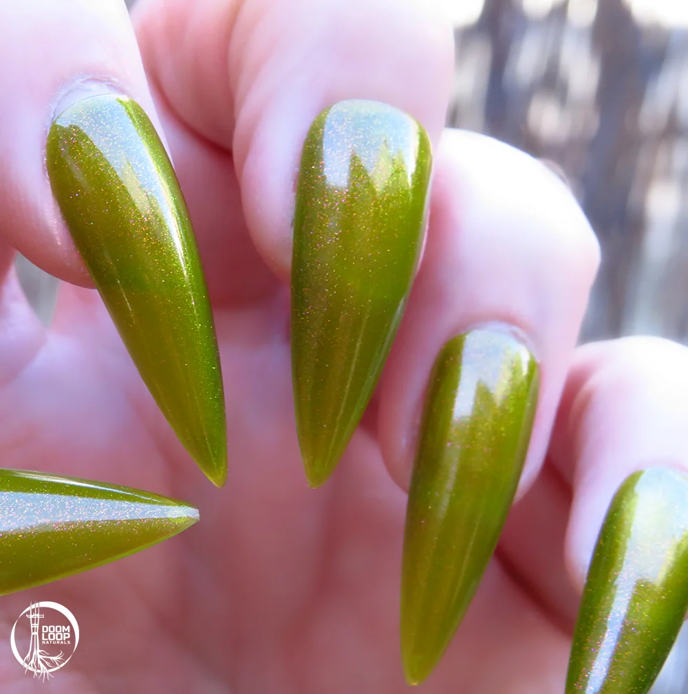 DOLORES SPARK - Shimmery Green Translucent Jelly Nail Polish product image (4)