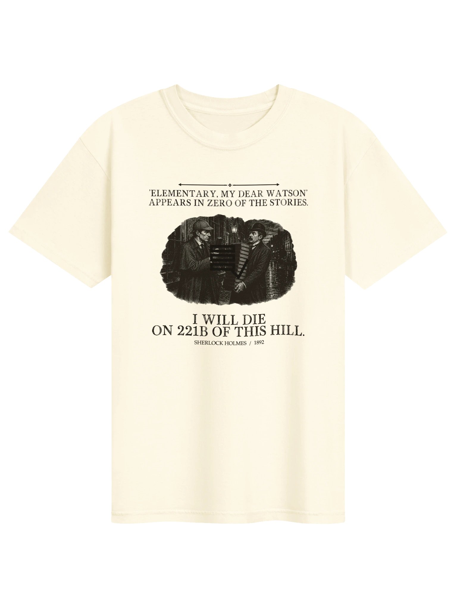 Elementary Dear Watson Appears Zero Stories Will -- The Adventures of Sherlock Holmes Tee (Light) product image (1)