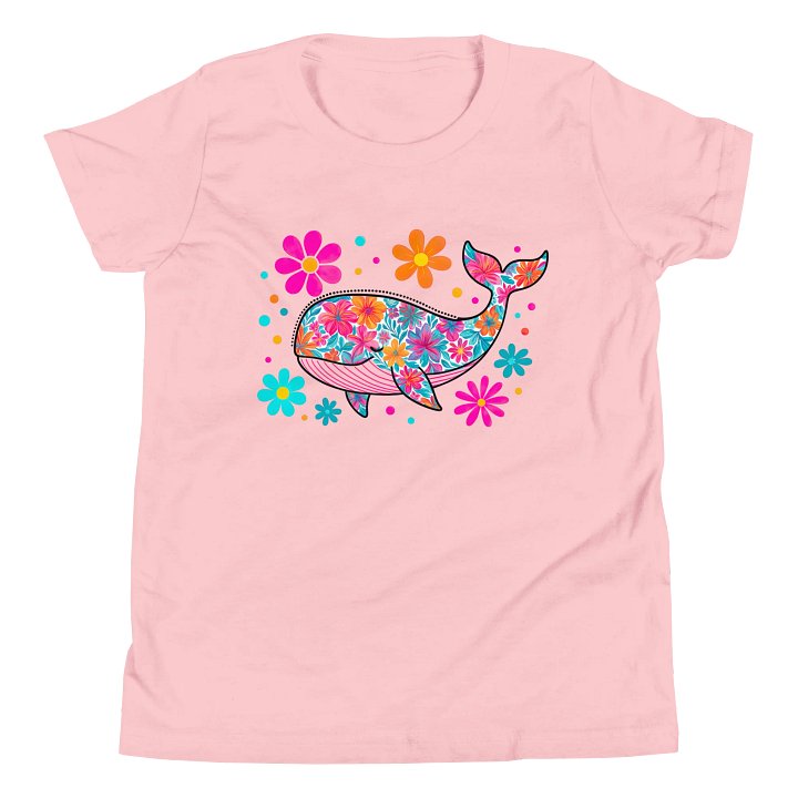 Summer Floral Whale Youth Tee product image (23)