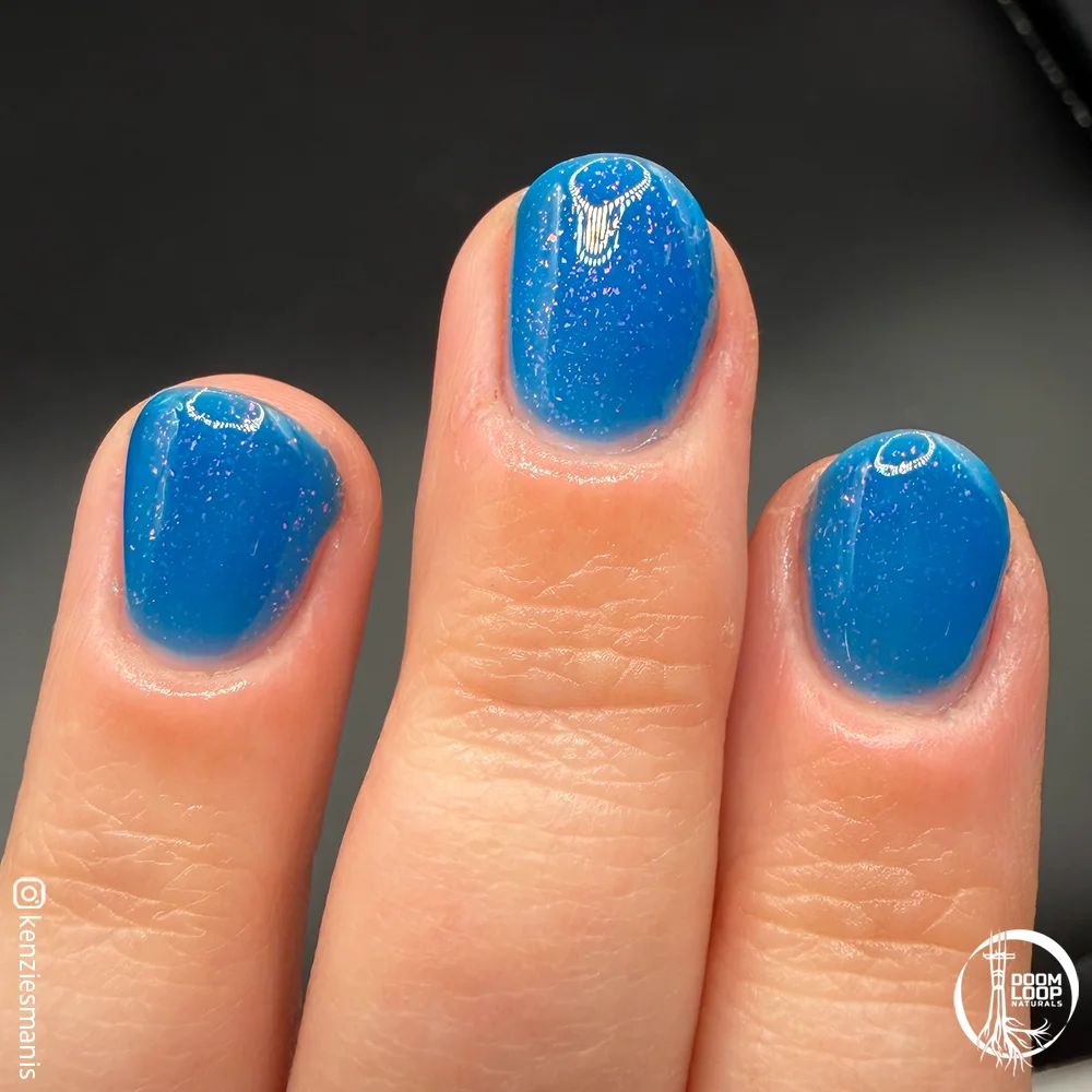 TELEOLOGISM - Neon Blue Shifting Pink Microflake Jelly Nail Polish product image (3)