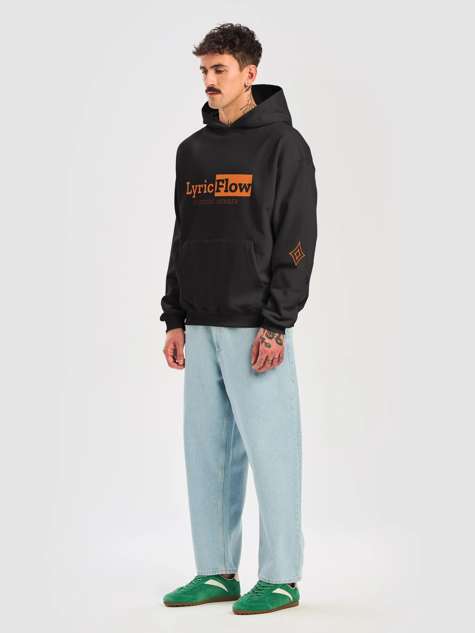 Founding Member Hoodie | Black & Orange product image (7)