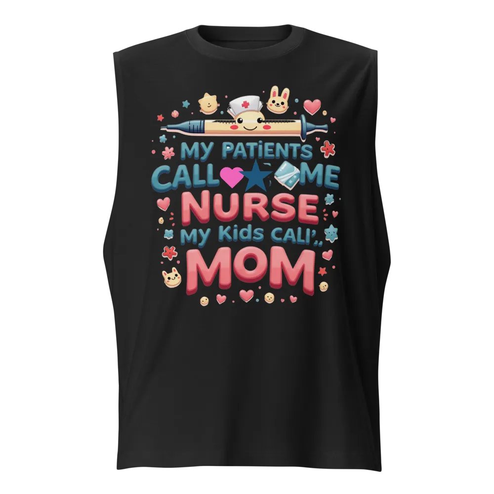 Nurse Mom Cutesy Muscle Tank product image (1)