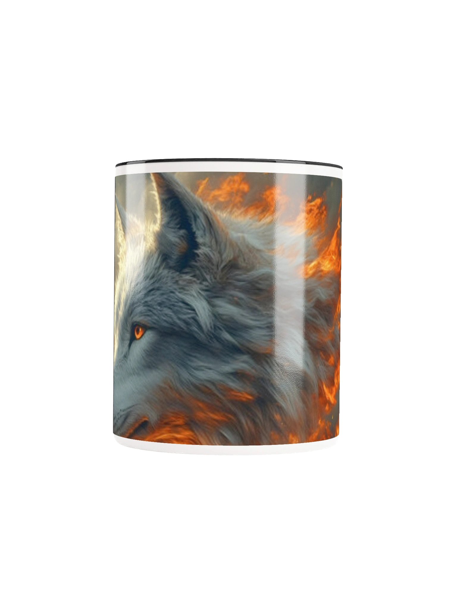 Flaming Wolf Ceramic Mug product image (41)