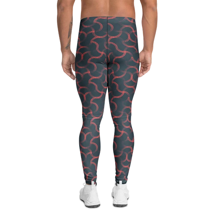 Stylish Crimson Wave Men's Leggings for Casual Comfort product image (2)