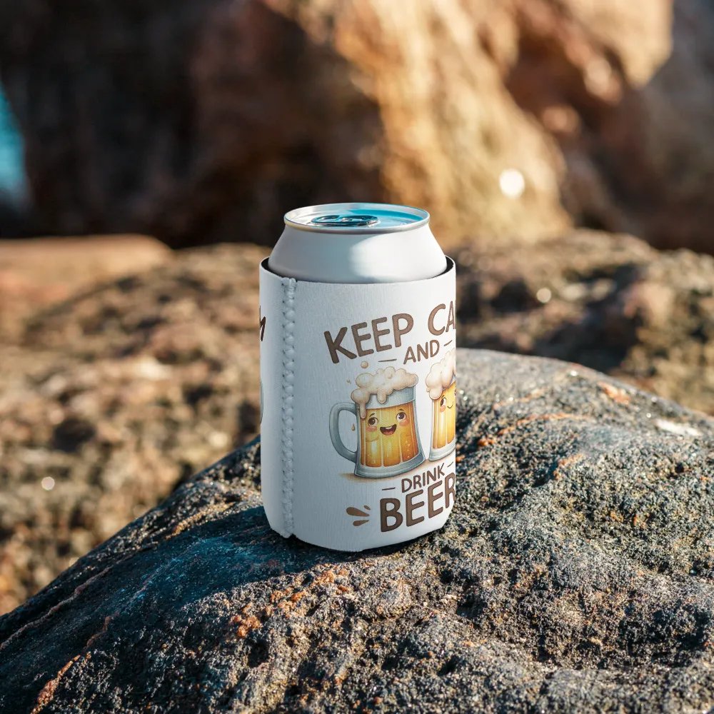 Keep Calm and Drink Beer Can Cooler – Insulated Holder for Cold Drinks product image (8)