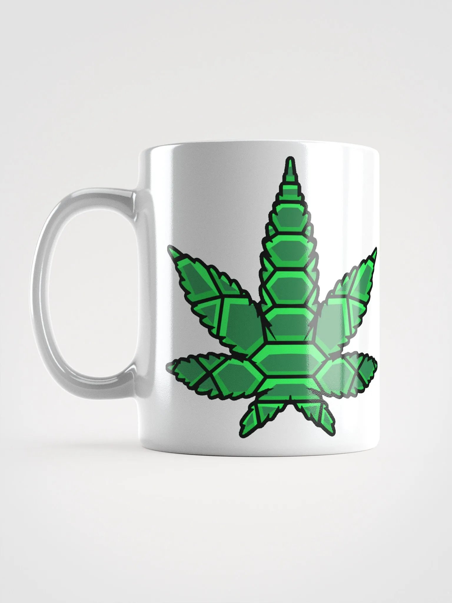 Leaf White Glossy Mug product image (6)