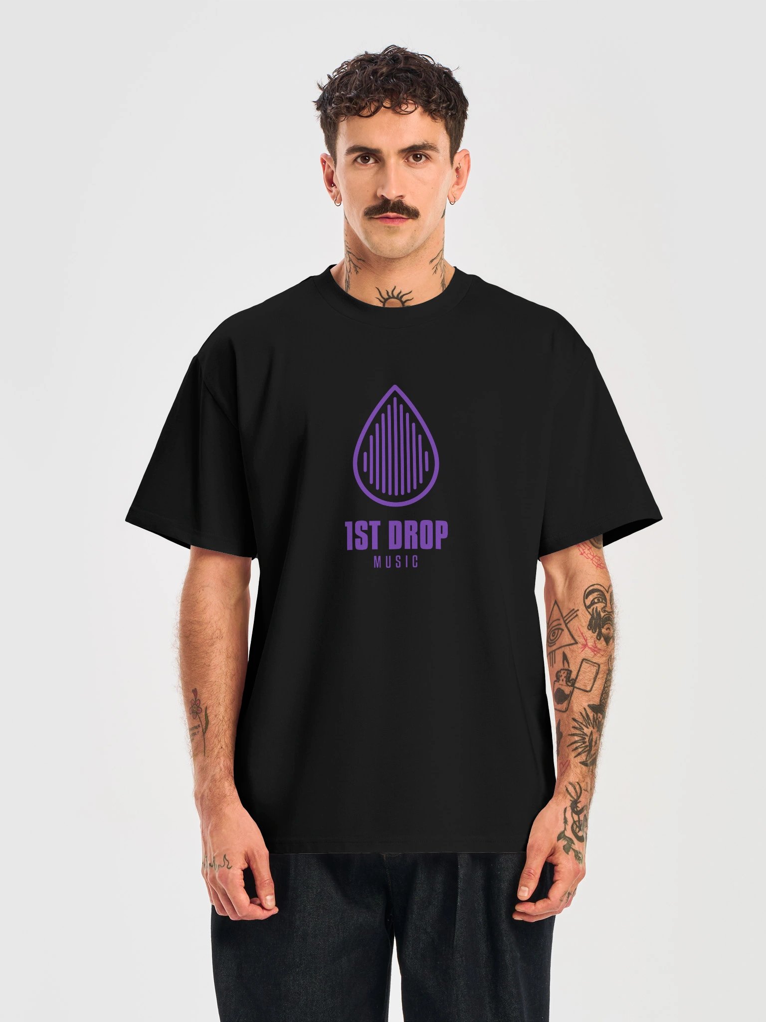 1st Drop Music Purple Heavy T-shirt product image (5)