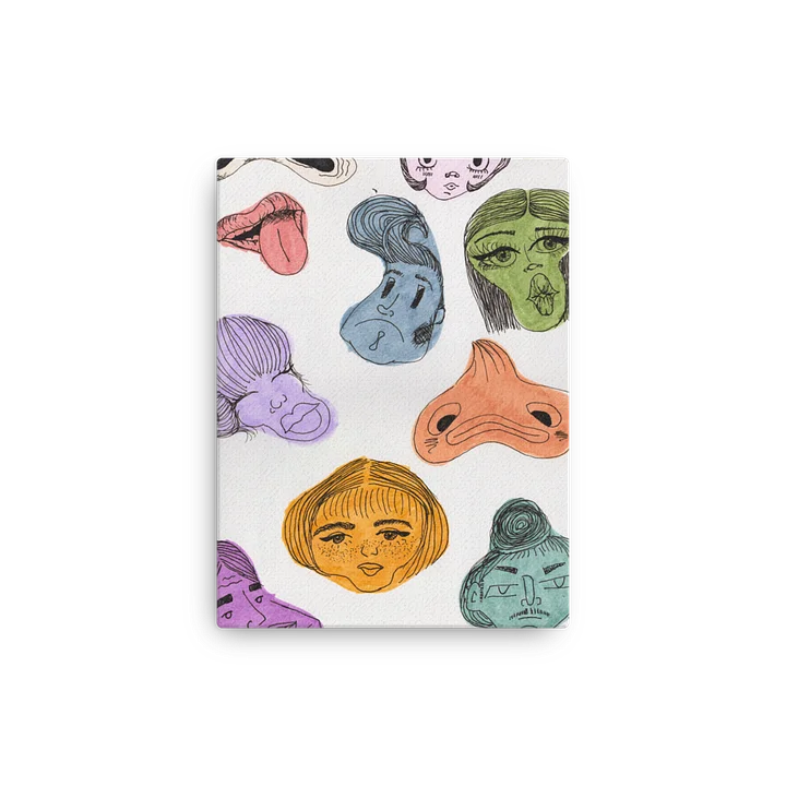 Faces - Handmade Piece Sleek Slim Canvas Art product image (2)
